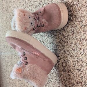 Victoria Pink Suede Animal Boots 24